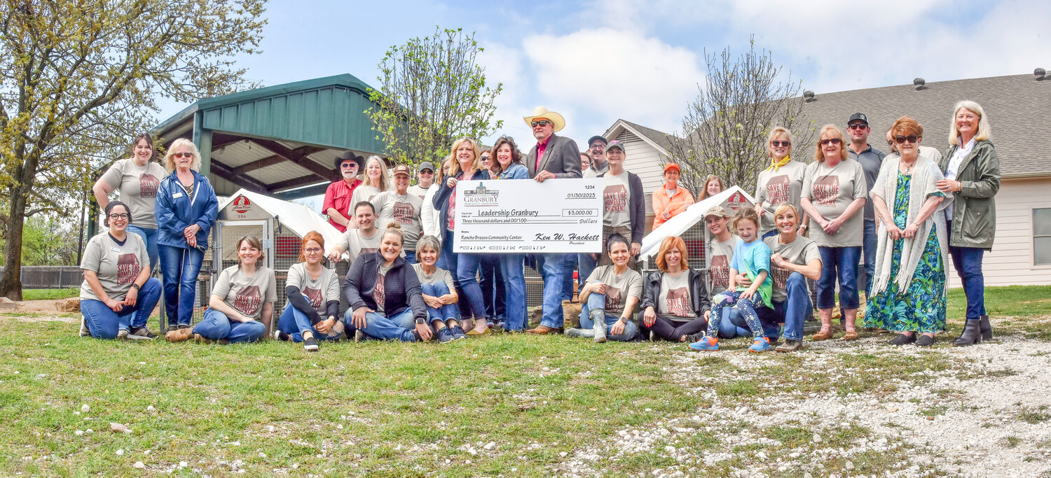 Leadership Granbury presented a $3,000 check to Rancho Brazos Community Centers on March 24. 