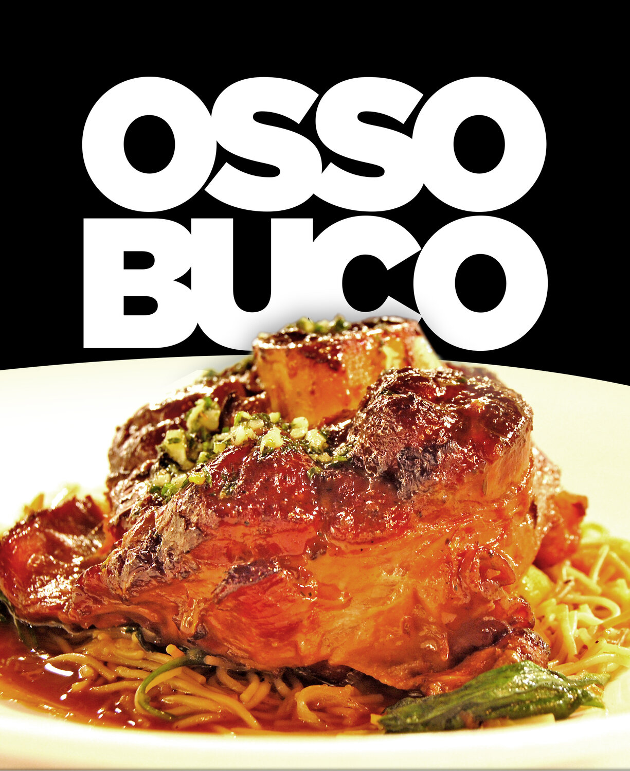 VENISON ON THE BONE: A deer shank can be transformed into delicious meals like this osso buco served over pasta.