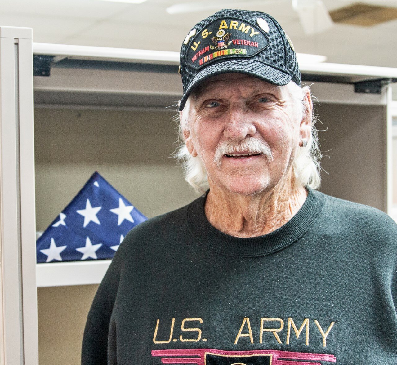 ARMY PROUD: Jim Lowe served as an Army medic in The Vietnam War. 
