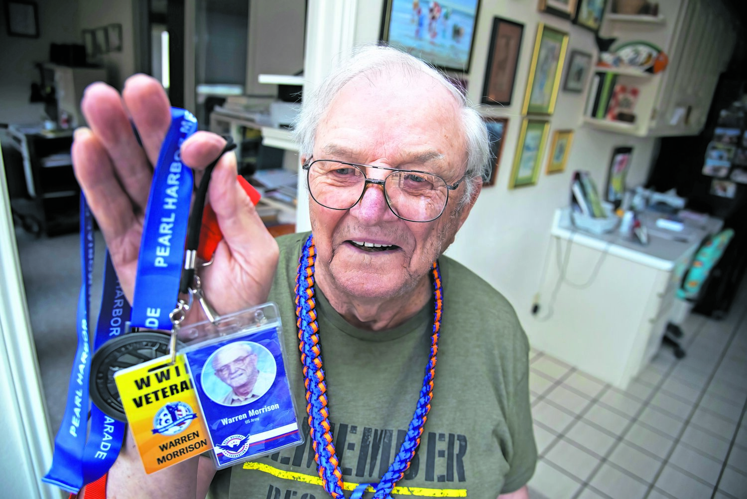 HAPPY CAMPER: Army veteran Warren Morrison was tickled pink to get an invitation to Honolulu, Hawaii, to be a part of events commemorating 80 years since the attack on Pearl Harbor. 