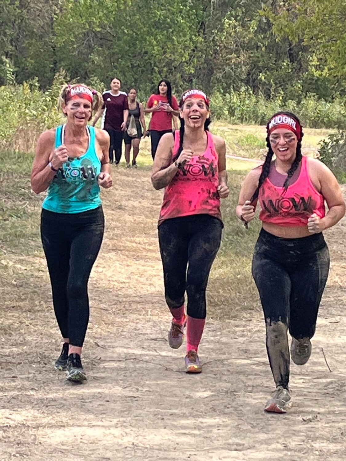 The Hood County workout group, Women of Wisdom, had to complete a three-mile mud race, complete with 17 obstacles.