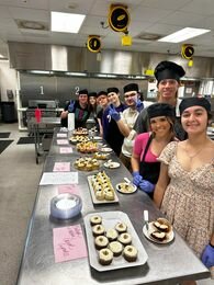 Culinary Arts students compete in “cupcake wars” where the students bake, decorate and present their cupcakes to judges.