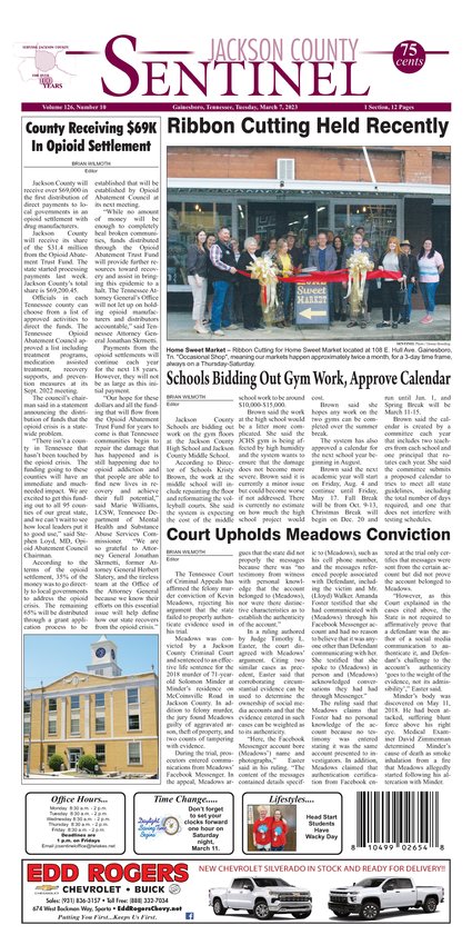 Tuesday, March 7, 2023 - Jackson County Sentinel