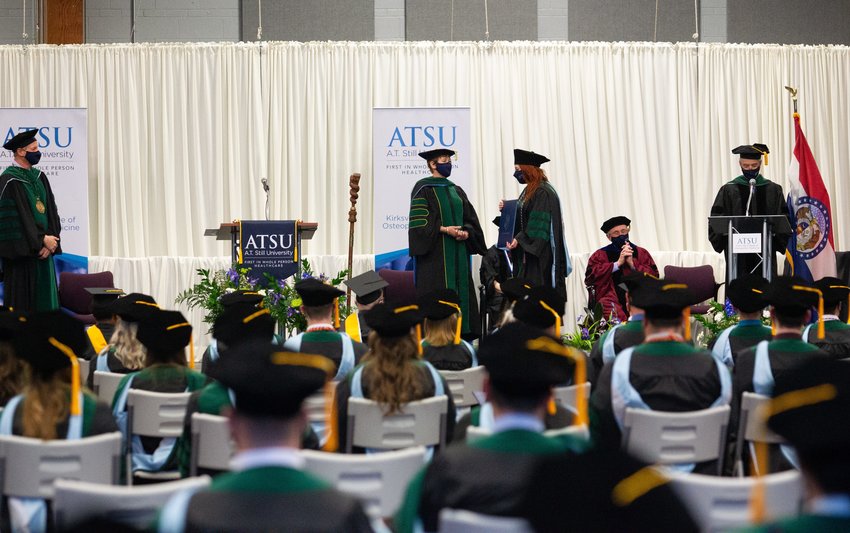 A.T. Still University-Kirksville College of Osteopathic Medicine held its commencement on Saturday, May 15, at Pershing Arena.