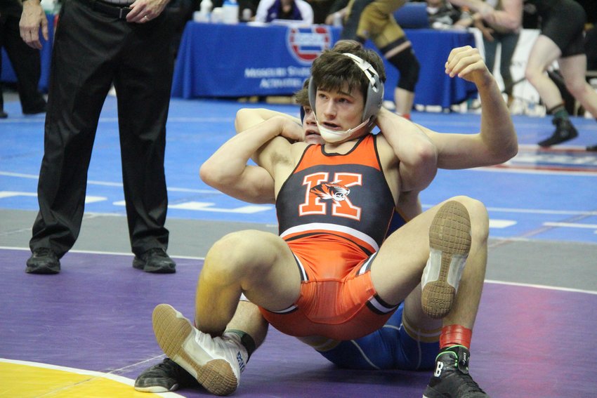 Daily Express file photo of Kirksville's Jaden Ballinger from the 2020 state tournament.