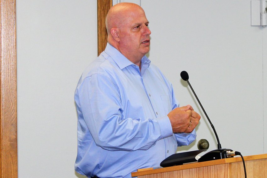 Kirksville Chief of Police Scott Williamson speaks during a July City Council meeting.
