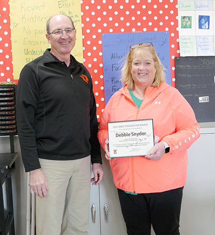Debbie Snyder has spent 20 years with the Kirksville R-3 School District, 17 as a teacher. She currently works in the Kirksville Area Technical Center teaching Early Childhood Careers/Pathways to the Teaching Profession - Teaching Careers. &quot;Once a tiger, always a tiger,&quot; she said.