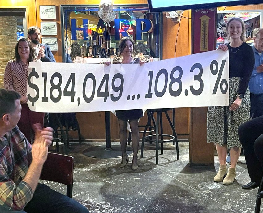 The United Way exceeded their goal of $170,000 by bringing in $184,049 or 108.3 percent of their goal.&nbsp;