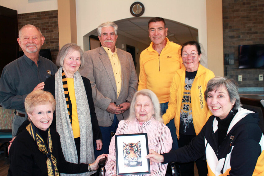 Pictured (clockwise from lower left) are Shirley Kent Riley, Rick Fleschner, Mary Lee Fleschner, David Pulliam, Marty Jayne, Joyce Otten, Mary Burk Laird, and Marietta Jayne.