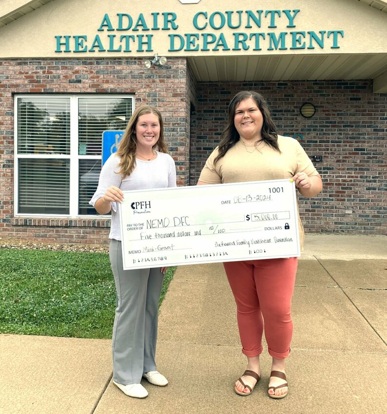 Coalition Development Coordinator Jacci Gregory, Preferred Family Healthcare Prevention (left) and April Dobrinske, Community Grant Director, Adair County Health Department