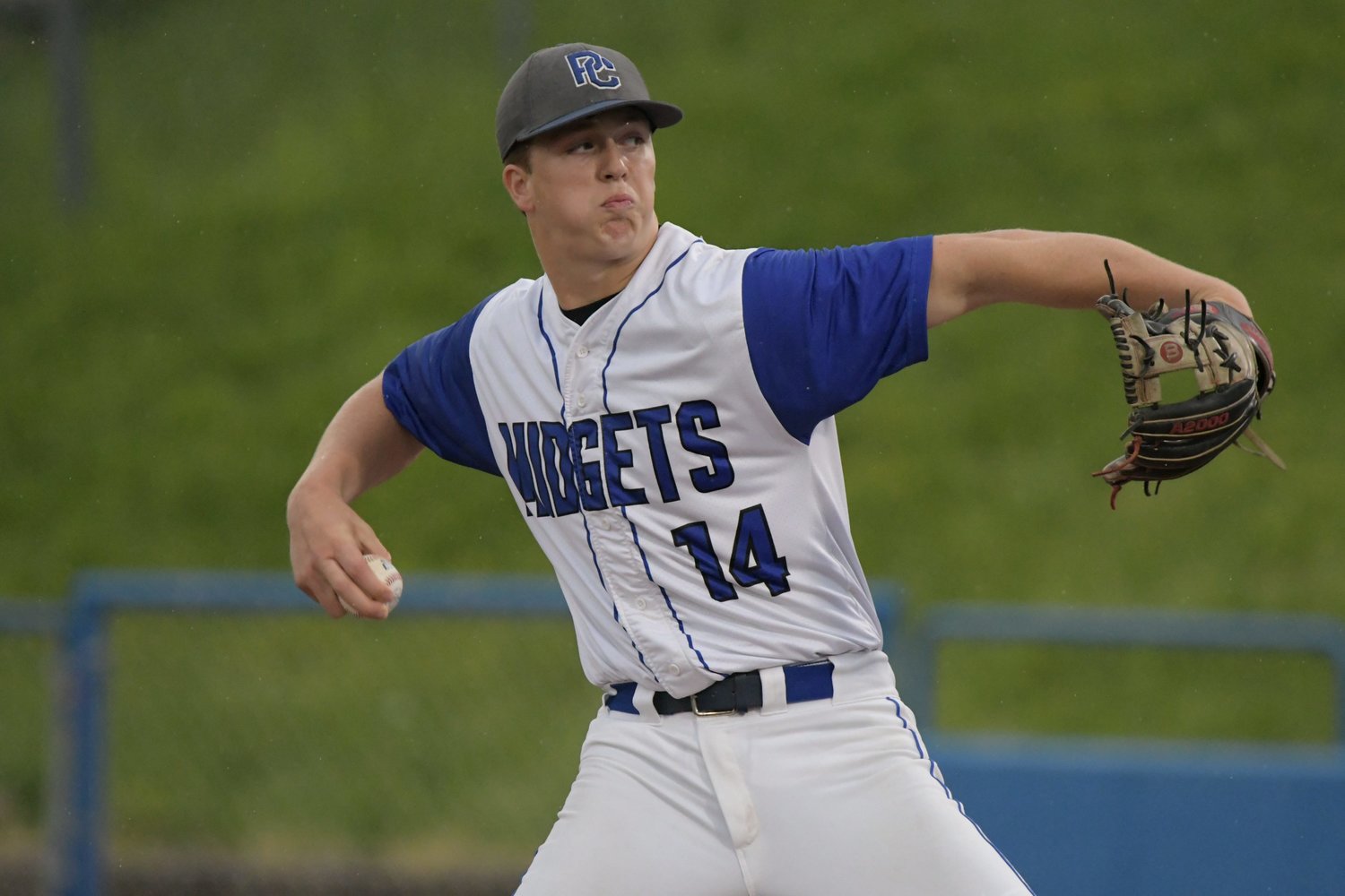 Putnam County junior pitcher Gage Pearson delivers during a Class 2 state semifinal game against Marionville.