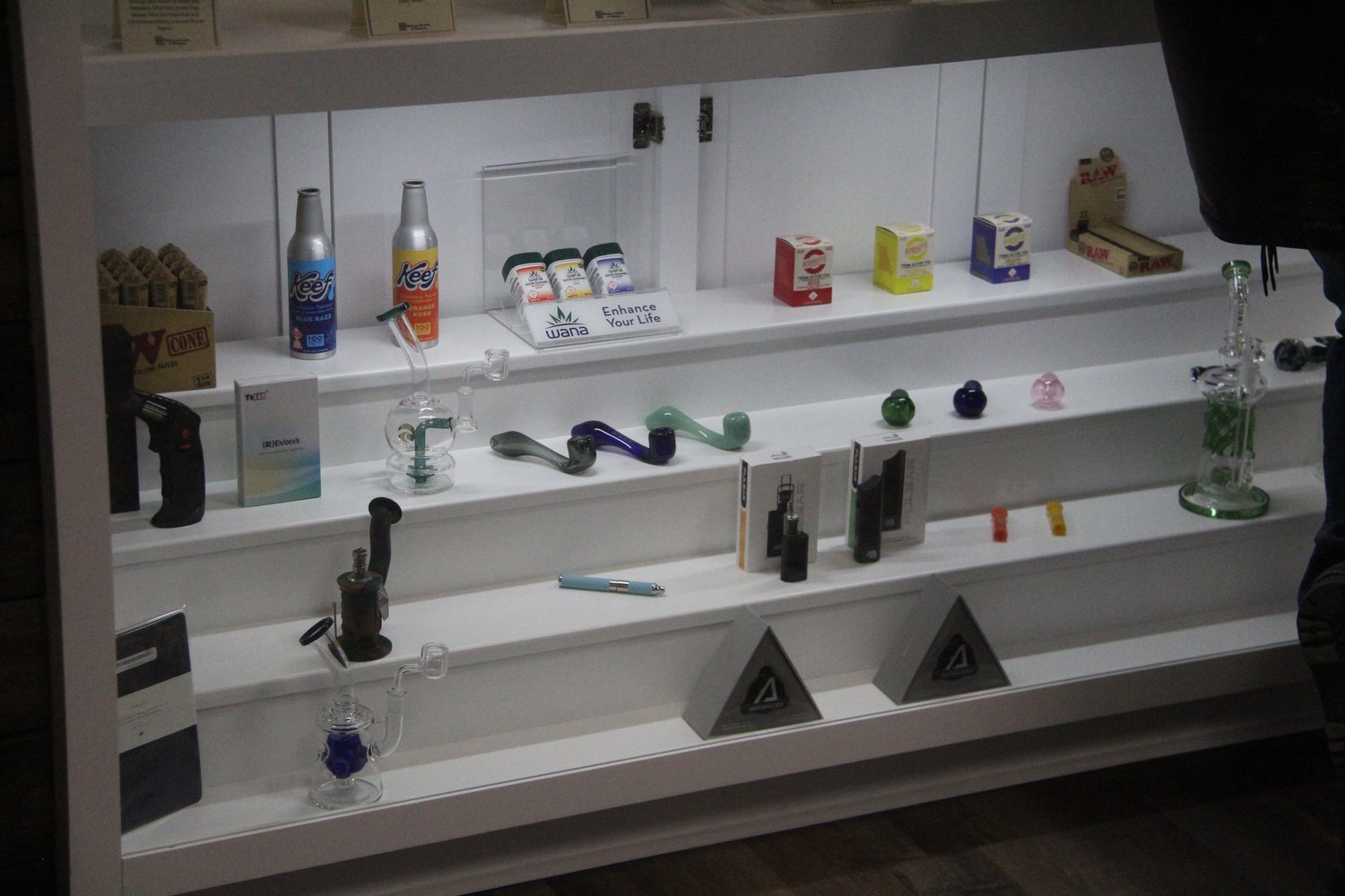 A shelf of products sold at Kirksville's Missouri Health &amp; Wellness store.