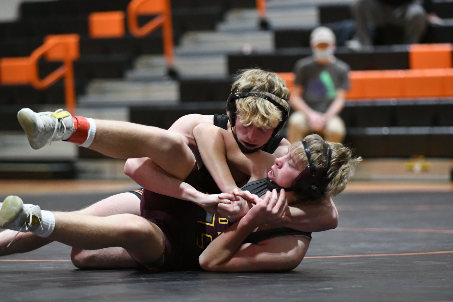 Action from Tuesday's wrestling dual between Kirksville and Davis County