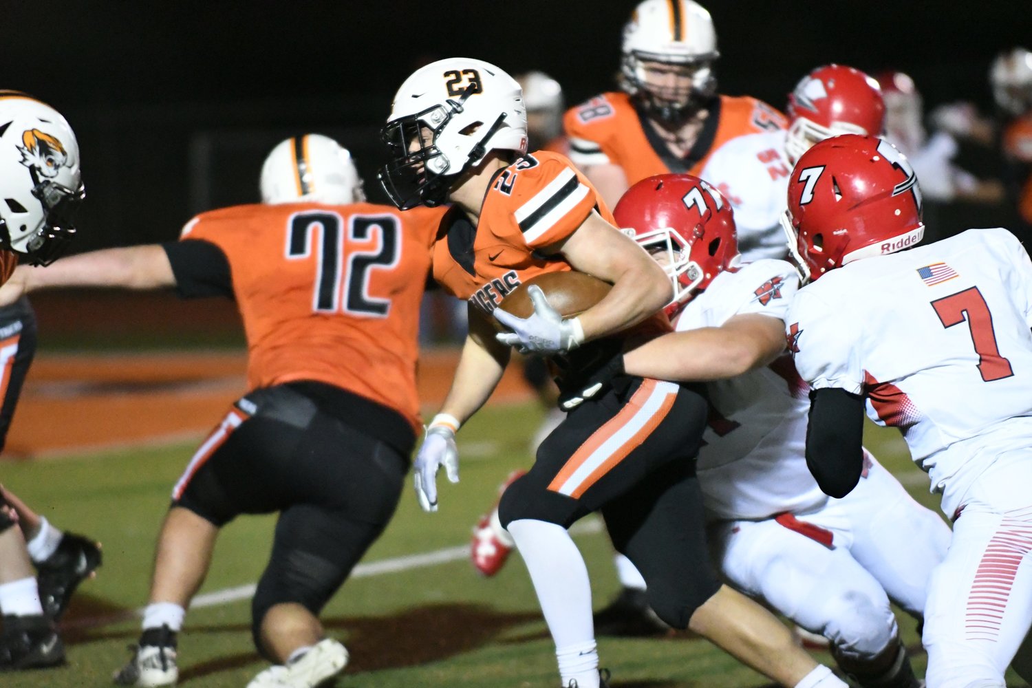 Action from Friday's district football clash between Kirksville and Warrenton