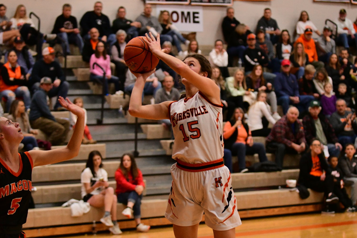 Action from Tuesday's girls basketball game between Kirksville and Macon.