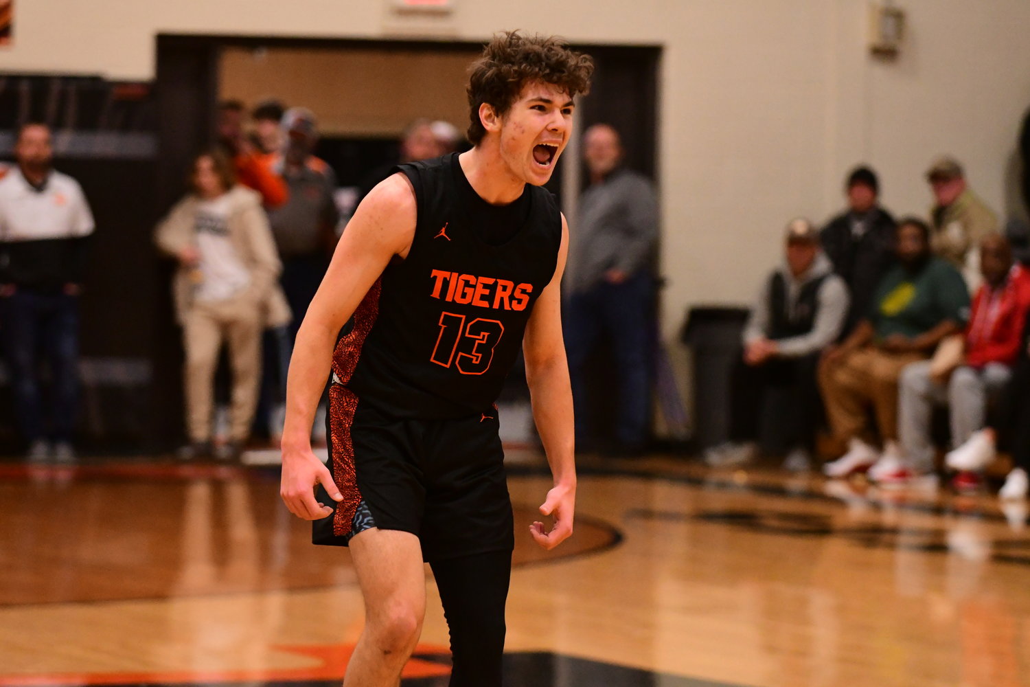 Kirksville's Keaton Anderson reacts during a game against Mexico.