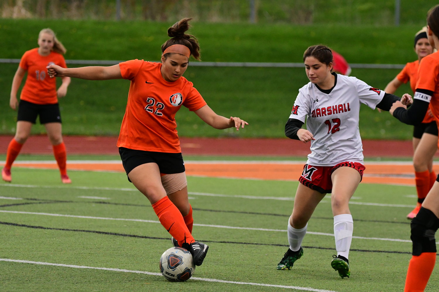 Action from a 5-0 for the Kirksville girls soccer team on Wednesday, May 4, against Marshall.