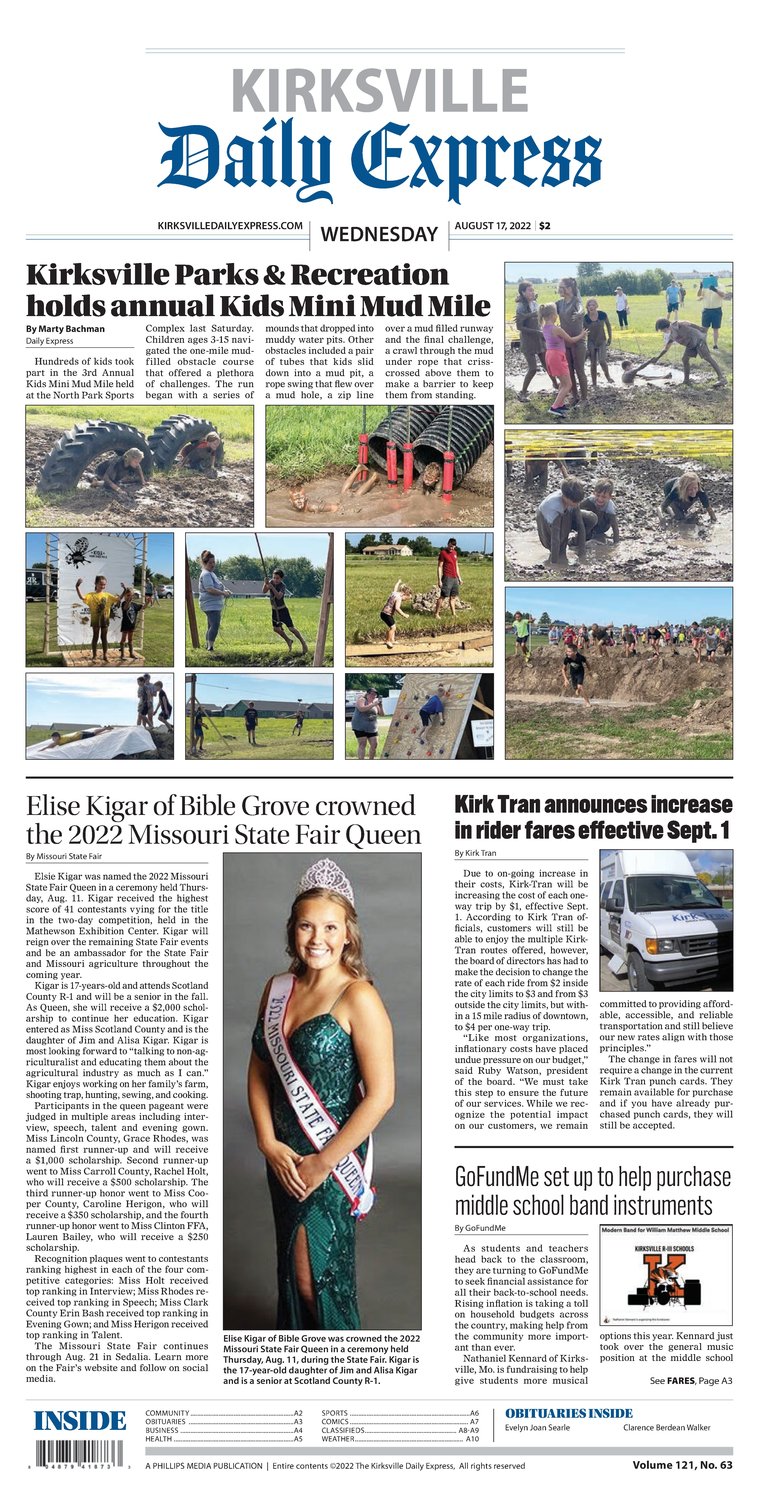 Wednesday, August 17, 2022 | Kirksville Daily Express