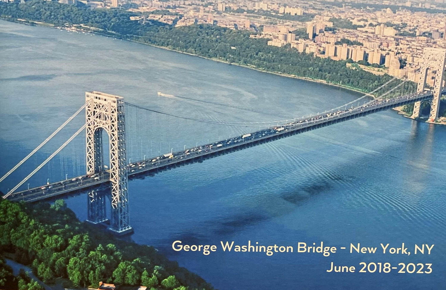 The George Washington Bridge in New York City.