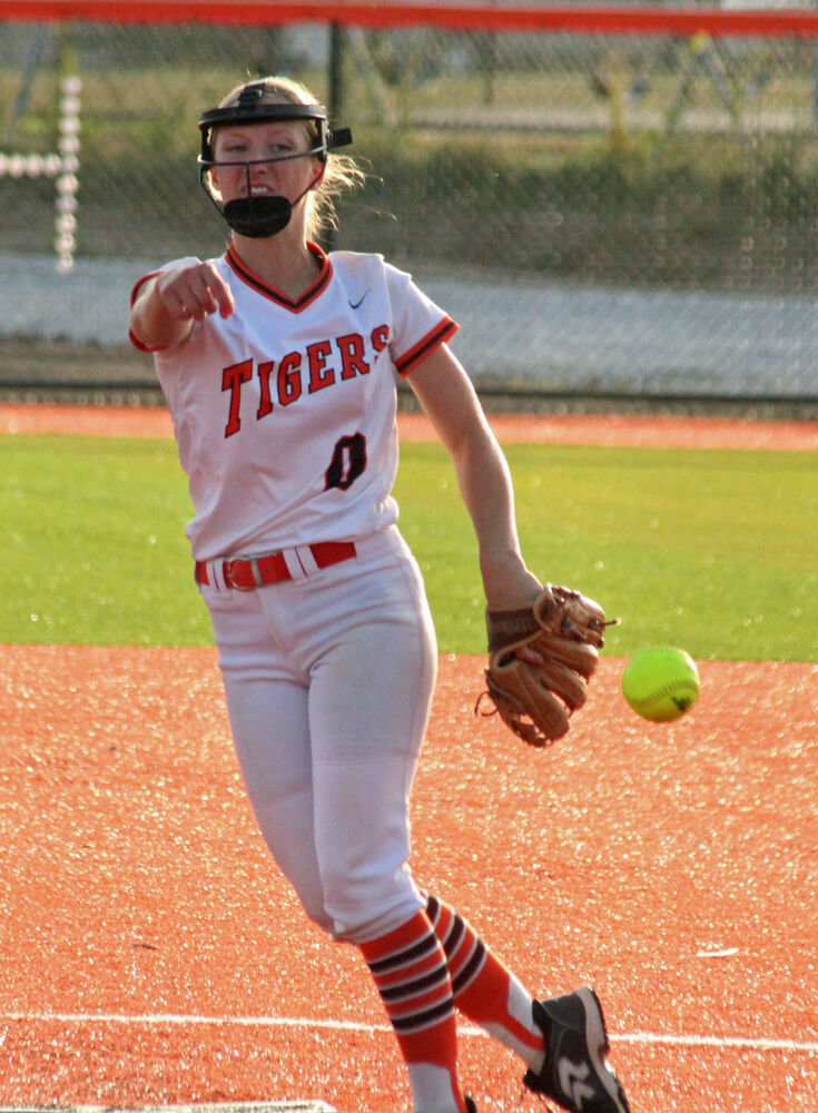 Kirksville junior Gracelyn Johnson releases a pitch against Hannibal on Oct. 4. 