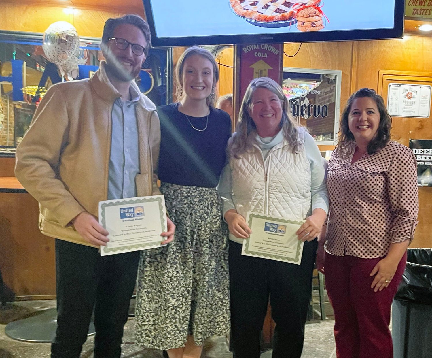 From left: Former marketing head at Truman State University and a campaign chair Keaton Wagner, Ramey Weichelt, United Way of Northeast Missouri drive chair, Co-Chairman Truman Communications Professor Wendy Miner and 2023 assistant drive chair Amanda Selby.