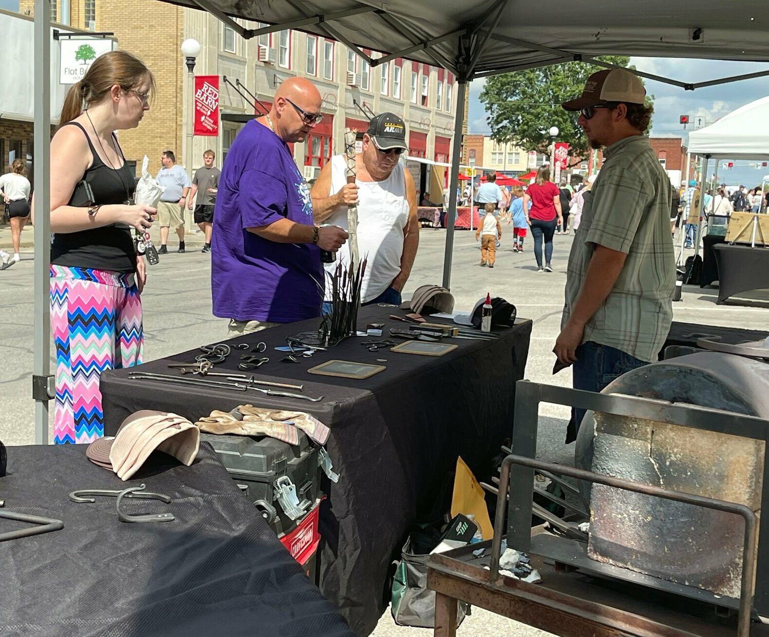 A wide range of artistic vendors filled the streets at the Red Barn Arts and Crafts Festival.