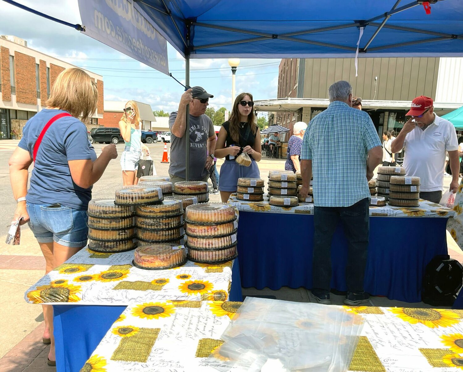 Shoppers checked out the array of cakes and other fine sweets at the Red Barn Arts and Crafts Festival.