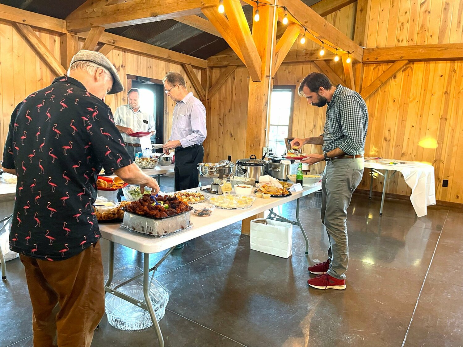 Attendees feasted at the buffet at the United Way of Northeast Missouri 2024 Campaign Kickoff &amp; Cork Pull.