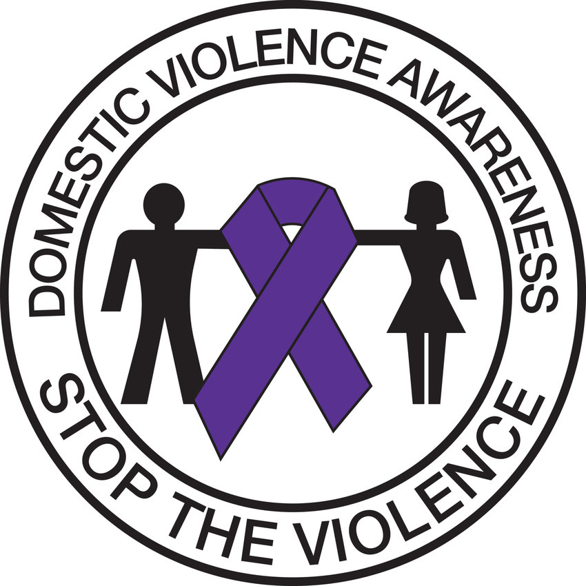 Family Domestic Violence Awareness Purple Ribbon b' Sticker