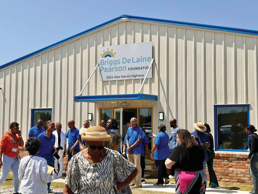 Mayor Julia Nelson stands with Cecil Williams, a renowned civil rights photographer whose work has documented pivotal moments in South Carolina’s history. Williams attended the grand opening of the Briggs-DeLaine-Pearson Foundation’s new Education Center.