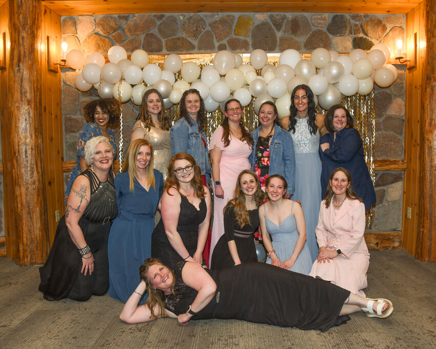 ‘Ladies Night Out’ hosted by Young’s and presented by Alpha 4th of July Committee. All proceeds went towards the 2025 Alpha 4th of July Celebration. Pictured are, back row from left, Kalee Hernandez, Vanessa Warren, Lexi Carne, Becky Lorenzoni, Angela Ghiotto, Keara Rice and Christina Davis. Front row, from left, Niki Schiavio, Krystal Kudwa, Mariah Verhoven, Abigail Katerina, Leah Riutta and Shawn J. Laying down, Anna-Marie Ponchaud.