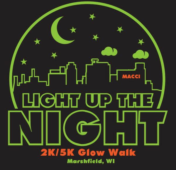 Light Up the Night Glow Walk macci marshfield area chamber of commerce industry maple fall fest