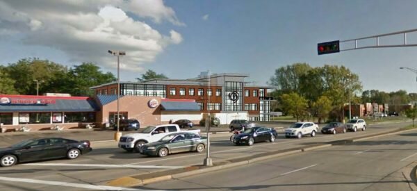 This rendering shows the future Forward Financial Bank building from the vantage point of Central Avenue in Marshfield. (Image provided by the city of Marshfield