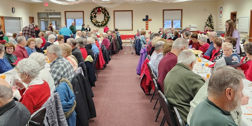 More than 125 senior citizens who live in the Luxemburg-Casco School District were on hand to play bingo, enjoy snacks and refreshments, listen to holiday music and win door prizes during a Christmas party thrown for them Dec. 13 by the school district and its students. The party was held at St. John Lutheran Church in Luxemburg.