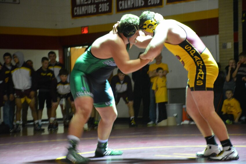 Coleman's Donovan Salewski defeated the Spartan's Phil Rasmussen in the heavyweight match, but Luxemburg-Casco won the meet.