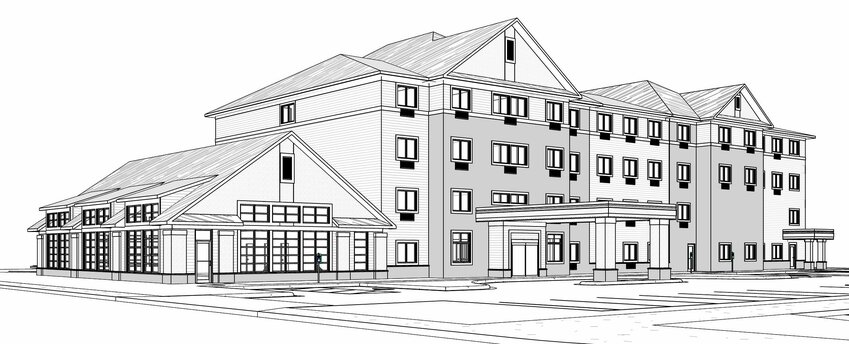 An artist's rendition by Keller Inc. of the proposed GrandStay Hotel in Algoma.