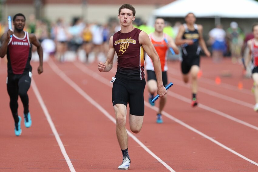 Luxemburg-Casco's Tyler Suess, shown at last year's WIAA state track and field meet in La Crosse, won three events to power the Spartans to the team title at the  Earl Herbert Boys Indoor Invite.