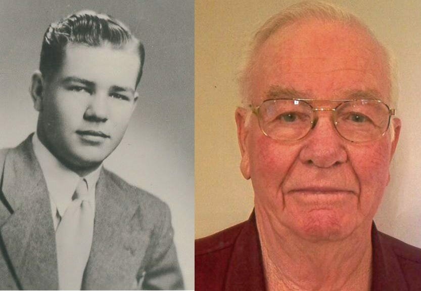 Jim Detampel, a 1948 graduate of Casco High School, was one of the Alumlni Award recipients at this week's Luxemburg-Casco High School graduation.