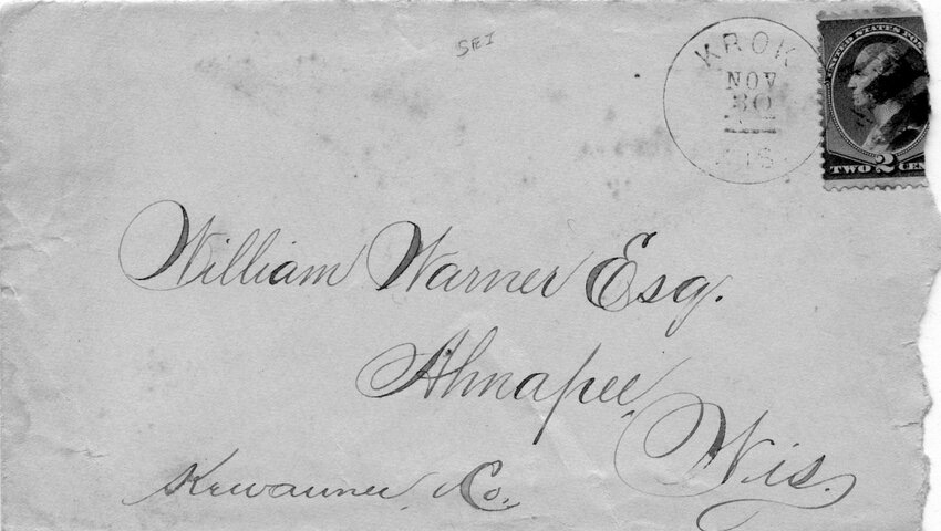 SNAPSHOT IN TIME: By the time Ahnapee’s William Warner, Esq., received this letter, postmarked Nov. 30, 1898 from the Town of Krok, Krok had ceased to exist. However, U.S. Post Office documents tell us there were three Kewaunee County hamlets called Krok. Krok moved around!</p><p>When the Town of Krok was renamed, an 1876 paper pointed out that “The Krok-ery don’t (sic) like Krok, but what’s in a name?” The paper also noted that Krok was the name of a great and good family of Bohemian rulers in ancient times, in the seventh and eighth centuries. (The Czech pronunciation is “croak.”)</p><p>Even though the town faded into history, the communities of Krok and nearby East Krok remain in Kewaunee County.</p><p>The photo comes from the book ”Here Comes the Mail: Post Offices of Kewaunee County” by by Patricia Sharpe, Virginia Feld Johnson and Carl R. Kannerwurf, published in 2010.