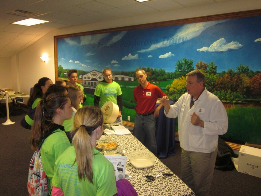 Students take in a presentation at last year's Ag Career Days at Pagel's Ponderosa Dairy in Kewaunee.