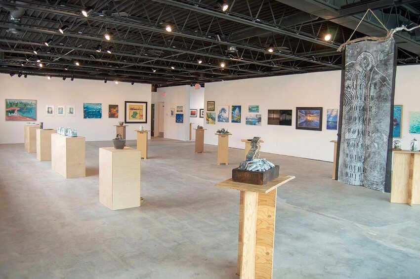 The interior of the James May North gallery and events space in the former Algoma Post Office building at 219 Steele St.