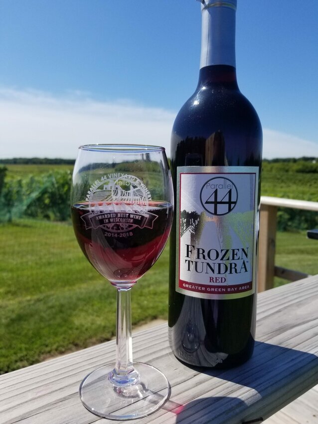 Frozen Tundra Red, a wine made by Parallel 44 Vineyard and Winery from grapes grown on site, is one of two products made in Kewaunee County nominated for the "Coolest Thing Made in Wisconsin" award. It's the second straight year the wine is a nominee.