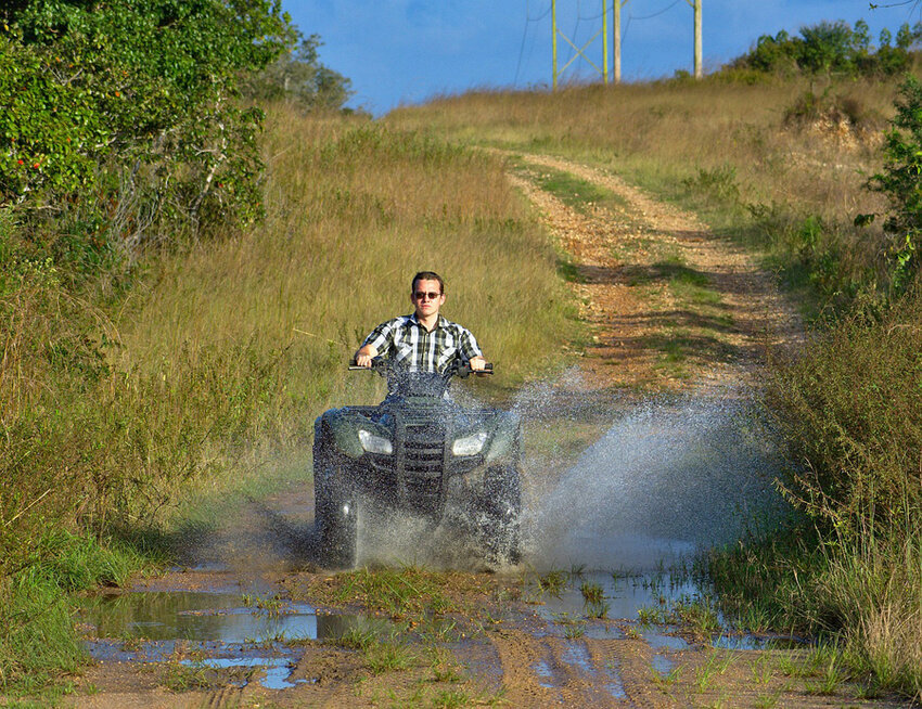 Stock photo of an ATV rider