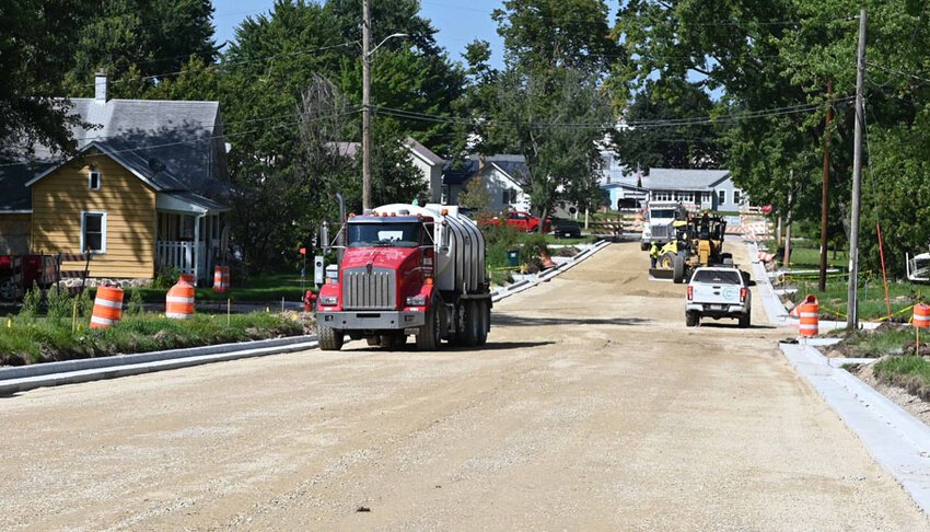 Factory Street repairs have had some issues throughout the construction process..Emily Conroy Photo