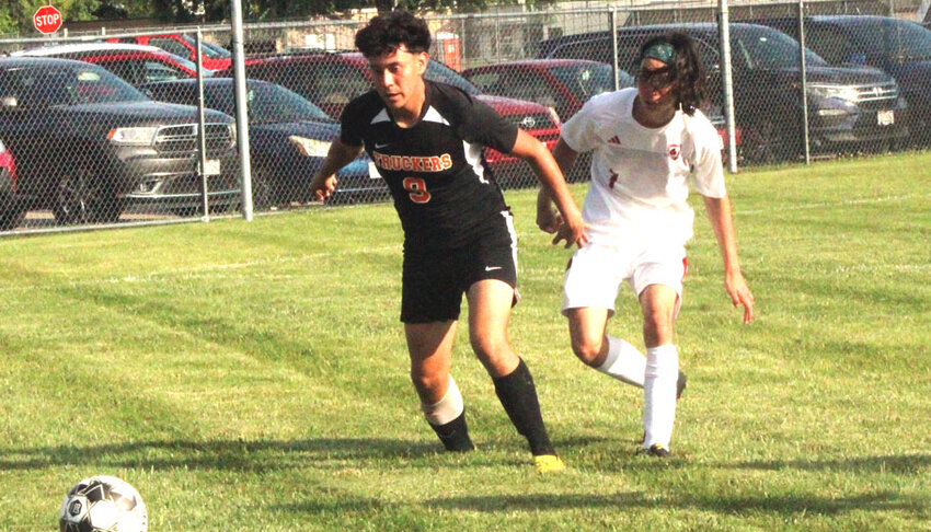 Clintonville Truckers Jesus Hernandez led his team with two goals against Seymour on August 27th..Nick Griesbach Photo