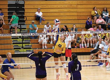 Crivitz’s Kiya Brand hits one over against Oneida Nation Tuesday in Crivitz.