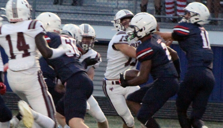 Andre Hendrix takes return up the field for the Waupaca Comets on Friday Sept. 13..Nick Griesbach Photo