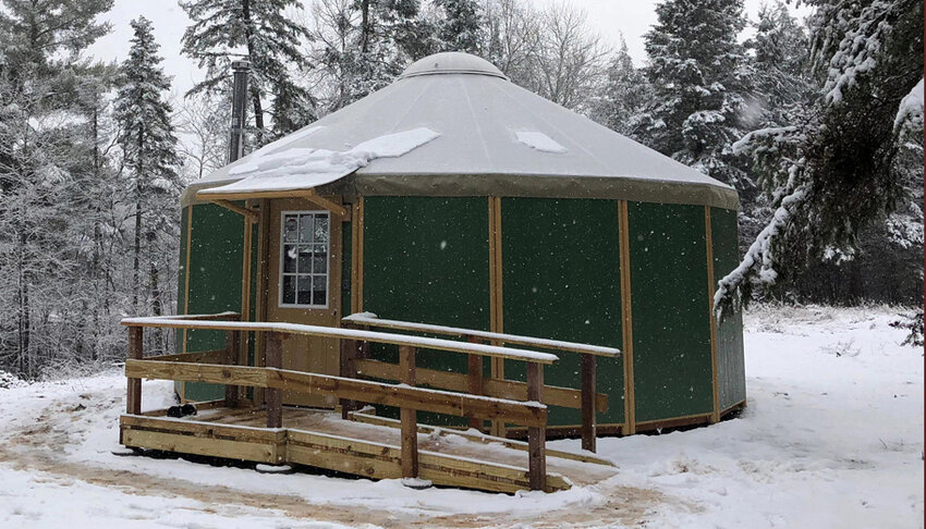 This state-owned yurt is in the Flambeau River State Forest. The growing Fremont STEM Academy wants to erect two yurts for classroom use but is currently hamstringed by state building codes..Photo from Wisconsin DNR