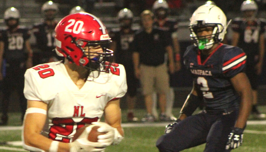 New London Bulldogs Logan Ten Haken contributed three touchdowns on the night.Nick Griesbach Photo