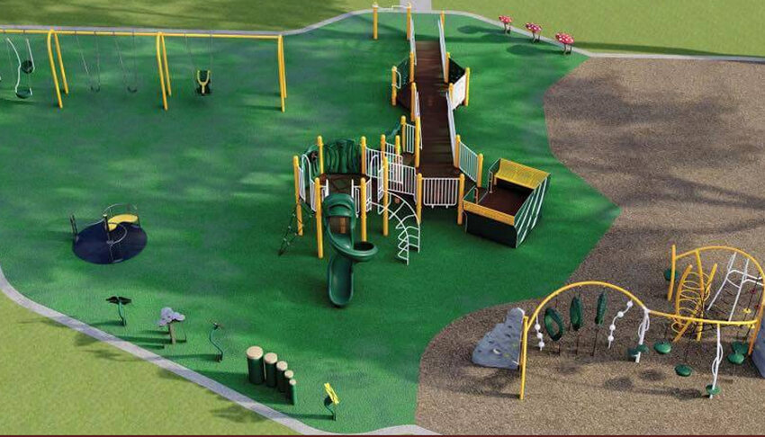 Funds are being raised fo an all-inclusive playground in Clintonvile..Rendering by Play and Park Structures